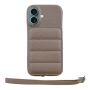 Litchi Textured Card Holder Phone Case Compatible With IPH16 - Brown