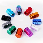 4PCS Hexagonal Aluminum Alloy Valve Caps - Explosion-proof Tire Valve Stem Covers Dust-proof & Waterproof For Cars Motorcycles T