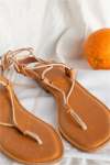 Wrap Sandals - 41 Black Leather
