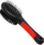 2 In 1 Multiuse Pet Brush With Bristle And Pin Wire-pin Brushes For Adult Dog & Cat