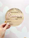 Birth Announcement Plaque - Afrikaans