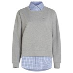 Ikon Layered Sweatshirt -light Grey Melange