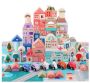 115 Piece Educational Wooden Building Blocks For Toddlers Kids