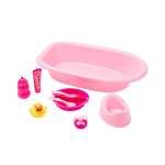 Doll's Bathtub Set With 8 Accessories