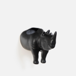 Rhino Wall Planter - Horn - Matte Black