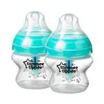 Tommee Tippee Anti-colic Baby Bottles Slow Flow Teat And Unique Anti-colic Venting System 150ML Pack Of 2 Clear