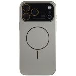 Titanium Look Grey Magnetic Ring Matte Phone Case - Compatible With Iphone