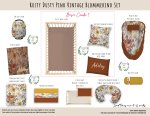 Cot Duvet Bedding Dusty Pink Vintage Blommekind Set