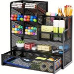 1PC Mesh Pen Holder For Desk Desk Organizer With Drawer Multi-functional Pencil Organizer Desk Organizers And Accessories For Of