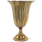 Leaf Footed Metal Vase 49CM
