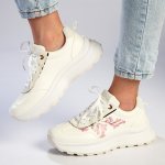 Pierre Cardin Fluers 3 Printed Lace Up Sneaker - White Multi - 8