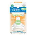Options+ Wide-neck Bottle Nipple Y-cut 2 Pack