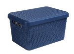Ezy Storage Mode 17L Lidded Basket Blue