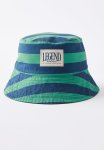 Cotton On Kids Reversible Bucket Hat - In The Navy dual Green Stripe