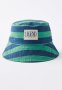 Cotton On Kids Reversible Bucket Hat - In The Navy/dual Green Stripe