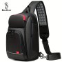Resilver Men's Large Capacity Chest Bag Business Shoulder Bag Casual Sports Waterproof Crossbody Bag
