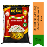1121 Extra Long Grain Sella Basmati Rice 5KG - Diabetic Friendly Parboiled Basmati Chawal Non-sticky Aged Rice For Biryani & Pul