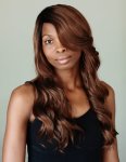 Wigs Bella Long Brown Synthetic Wig With Gentle Waves