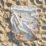 Swimming bath Towel Floral Peachy Wildflowers Watercolour