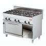 6 Burner Gas Cooking Range With Electric Convection Oven & Cabinet - Arisco