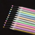 12PCS SET Pink Color Highlighter Needle Tube Pen Journal Pen Hand Painting Pen 5.9 Inches