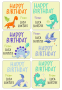 Personalised Gift Stickers - Dinosaurs