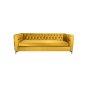 Oxford Three Seater Button Velvet - Yellow