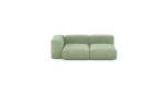 Two Module Chaise Sofa - Cord Velours - Duck Egg - 199CM X 115CM