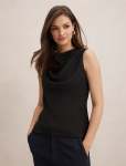 Scout Sleeveless Drape Top - 18 Black