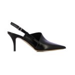Pointed Toe Slingback Heel -black