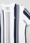 Polo Girls Boys Liam Vertical Striped Short Sleeve T-Shirt Multi - Navy 13 To 14