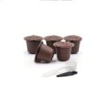 Coffee Accessories Coffee Capsule Filters With Spoon Brown 5PCS