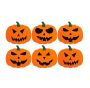 Halloween Pumpkins Felt Drink Coasters For Table Decor - 6 Pack