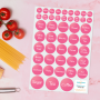 Chalky Pantry Labels - Pink