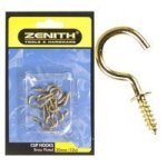 Cup Hooks Brass Plastic 20MM 12 Piece Pack - 8 Pack