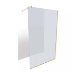 Shower Screen Amaro Gold 1200×2000 With Ext Arm 8MM Glass