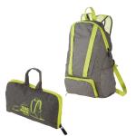 Backpack Foldable Bagpack 12 Litre - Neon Green grey