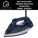 Defy Black Grey Ceramic Non-stick Steam Iron - 2200W SI2322CX