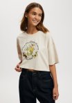 Cotton On The Oversized Chopped Graphic Tee - New Era Of Solar Stone