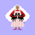 CAT Lady Art Print - A3 420MM X 297MM
