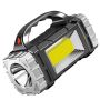Solar LED Flashlight With Cob Work Lights USB Rechargeable Handheld