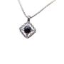 S925 Sterling Silver Black Spinel Full Diamond Pendant Jewellery