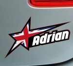 United Kingdom Flag And Custom Name Car Sticker