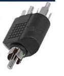 Audio Adapter Rca Plug - 2X Rca Plugs - Rca Plug - 2X Rca Plugs
