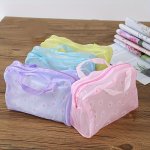 1PC Floral Toiletry Bag Travel Storage Bag Translucent Travel Toiletry Bag