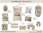 Cot Duvet Bedding Beige Woodlands Leaf And Tree Set