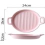 Fine Living Round Ceramic Oven Dish - Pink