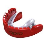 Gold Braces Red white Mouthguard