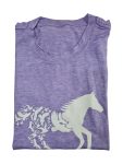 Horse Print T-Shirt Purple Medium HTS10