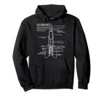 V2 Rocket German WW2 Ballistic Rocket Gift Pullover Hoodie